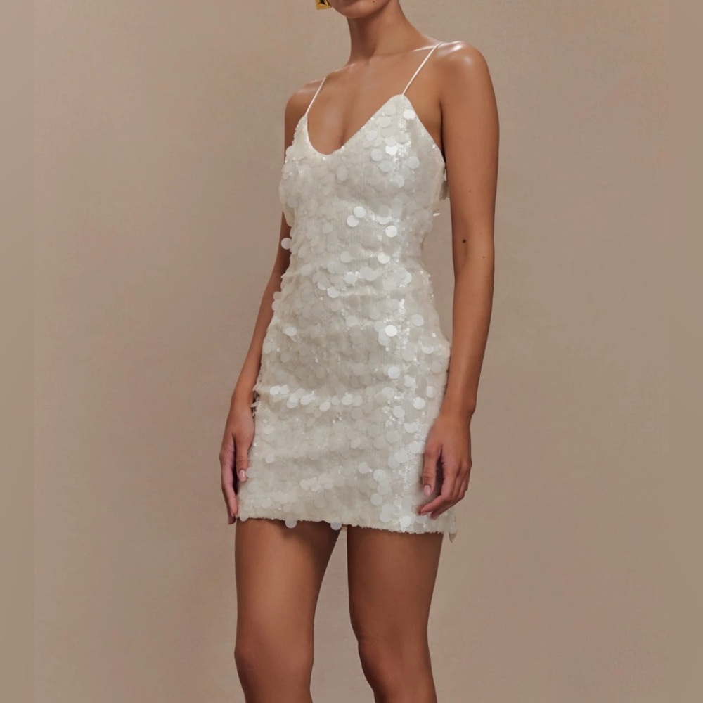 Meshki Sequin Mini Dress - Ivory